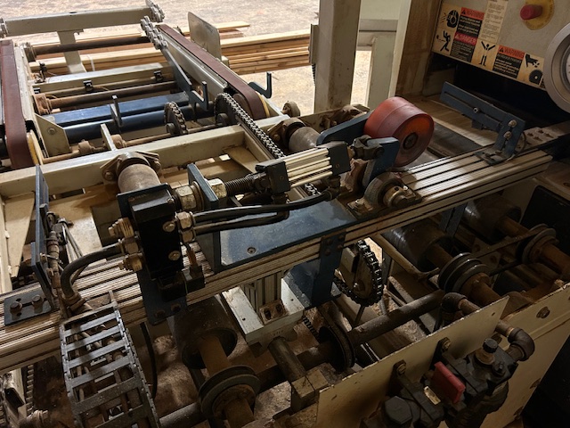 Used 2007 Weinig Raimann ProfiRip KM310M Gang Rip Saw (w/ 2 moving blades + 1 fixed blade and ValuRip III Plus Infeed)