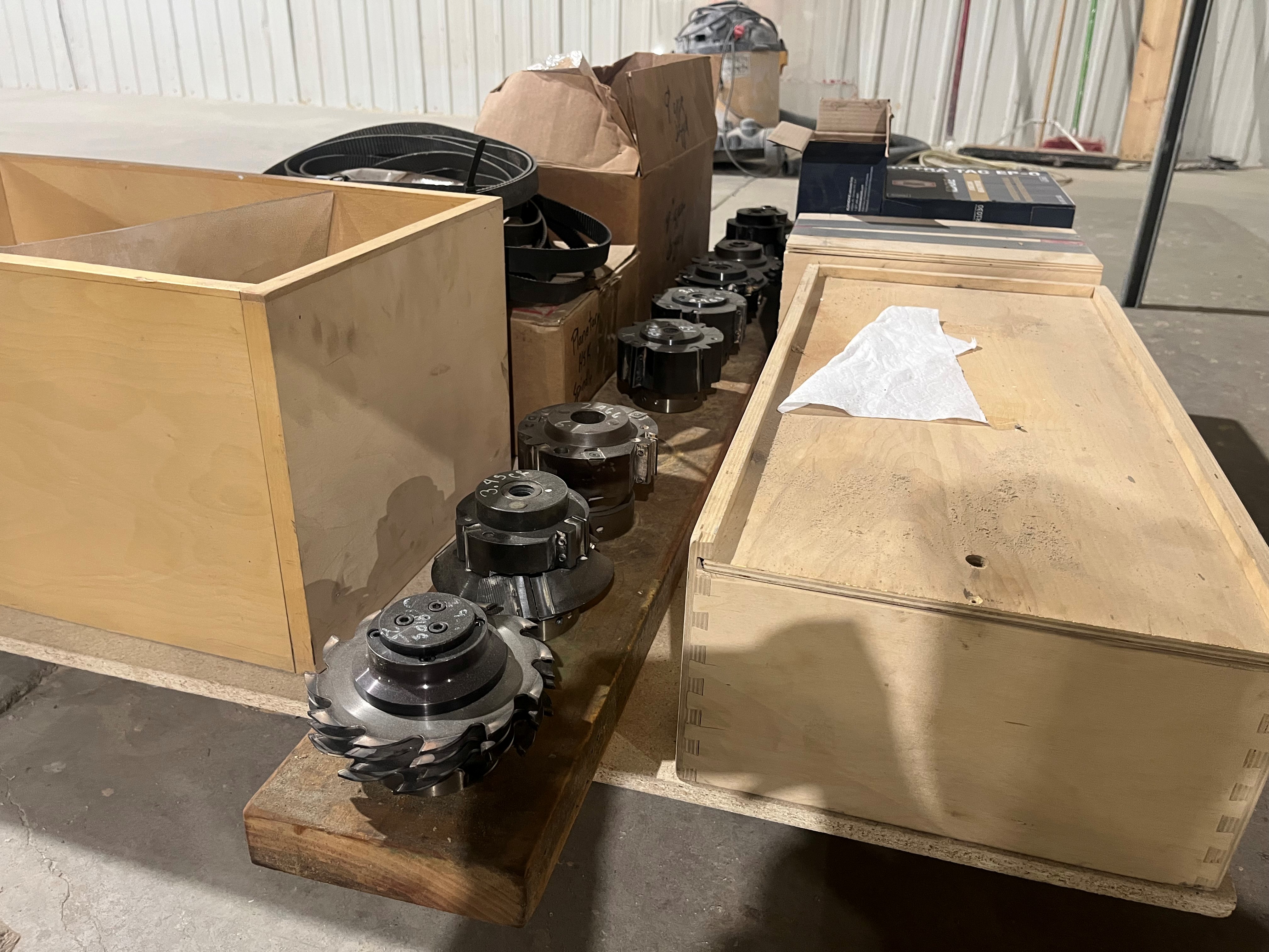 Used 2005 Weinig  Powermat 1000 6-Head Moulder With Assorment of Cutterheads