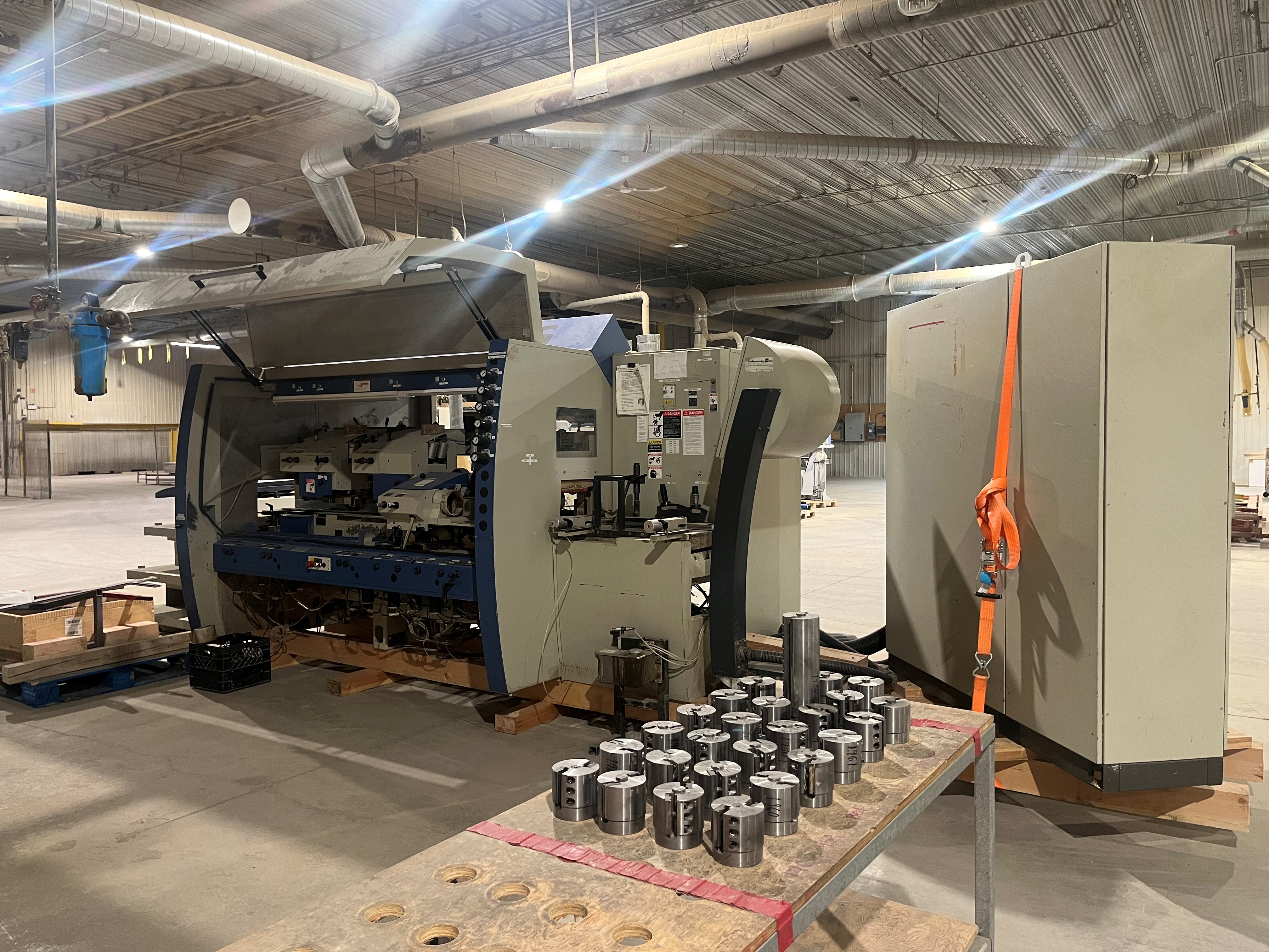 Used 2005 Weinig  Powermat 1000 6-Head Moulder With Assorment of Cutterheads