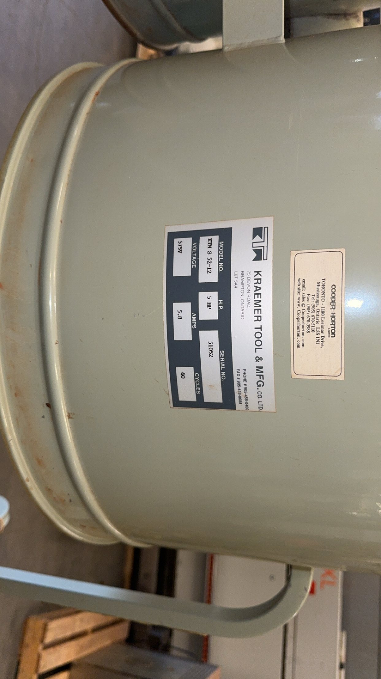 Used Kraemer KTM S 52-12 5HP Dust Collector