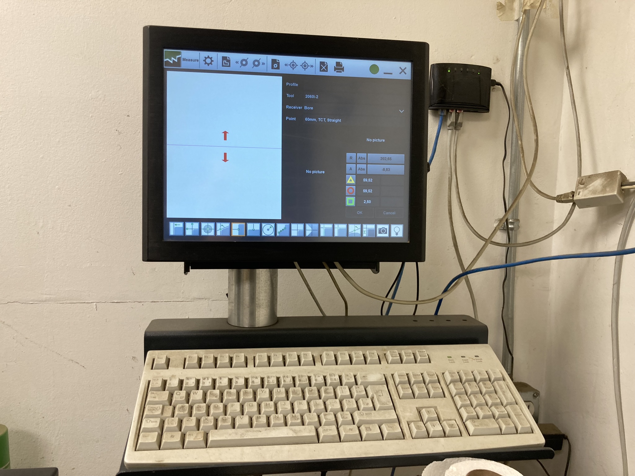 Used 2017 Weinig Opticontrol Digital Measuring and Display System