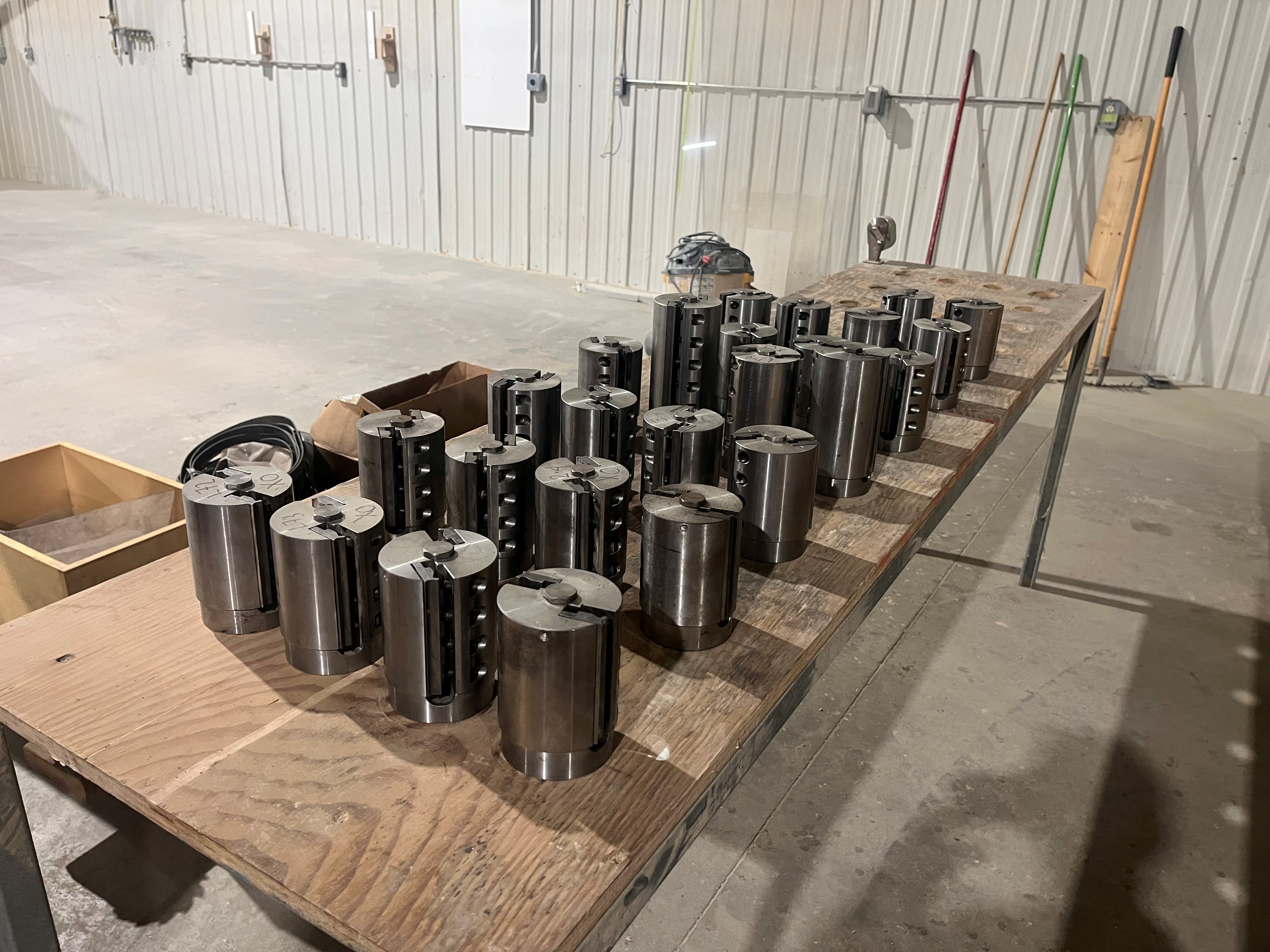 Used 2005 Weinig  Powermat 1000 6-Head Moulder With Assorment of Cutterheads