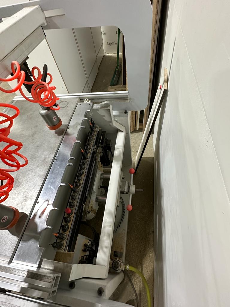 Used 2016 Silver SJK-21A 21-Spindle Single Line Boring Machine