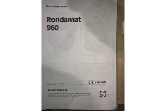 Used 2001 Weinig Rondamat 960 Profile Grinder