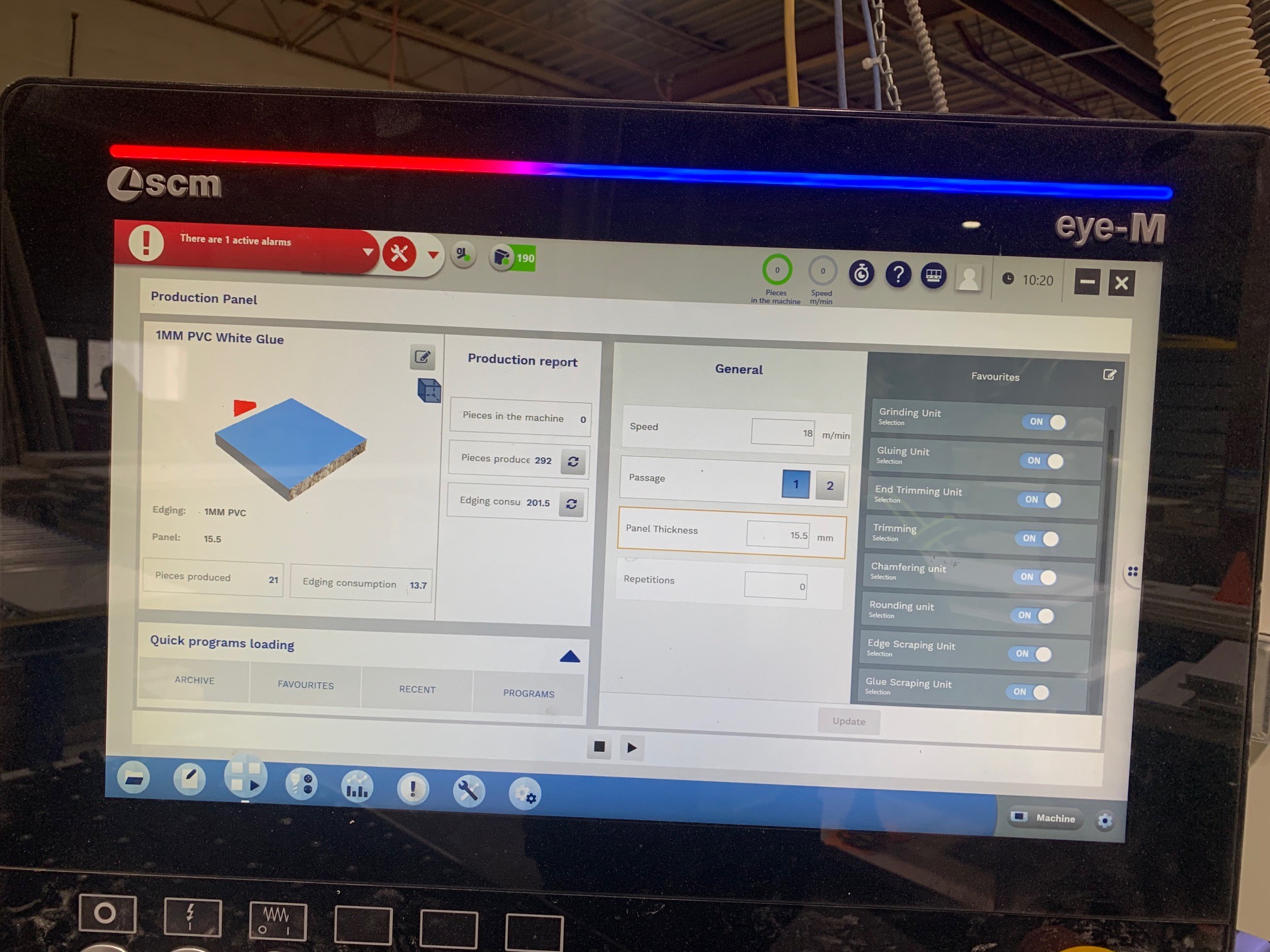 Used 2020 SCM Stefani KD Automatic Edgebander with ERC Series Conveyor