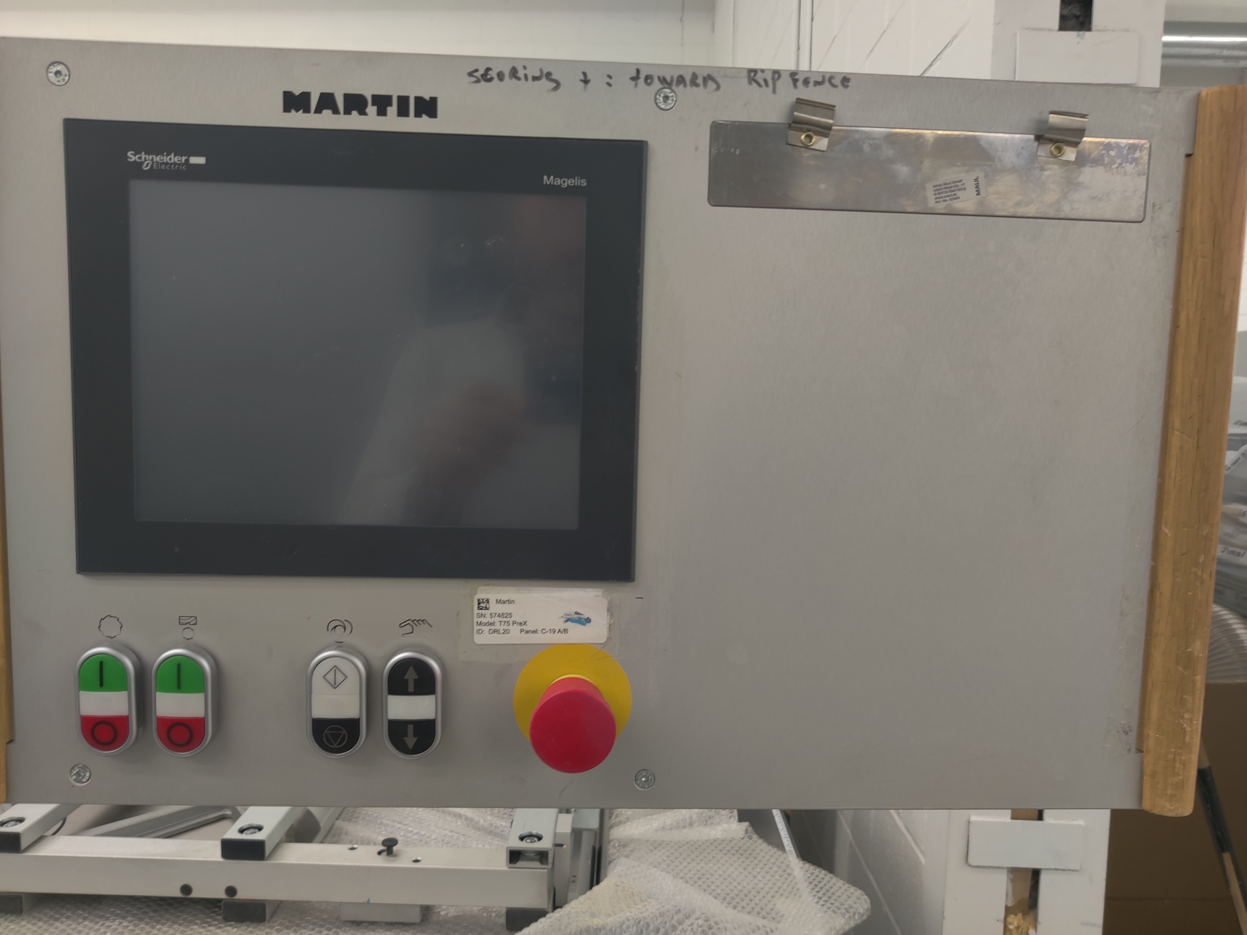 Used Martin T75 PreX sliding table saw