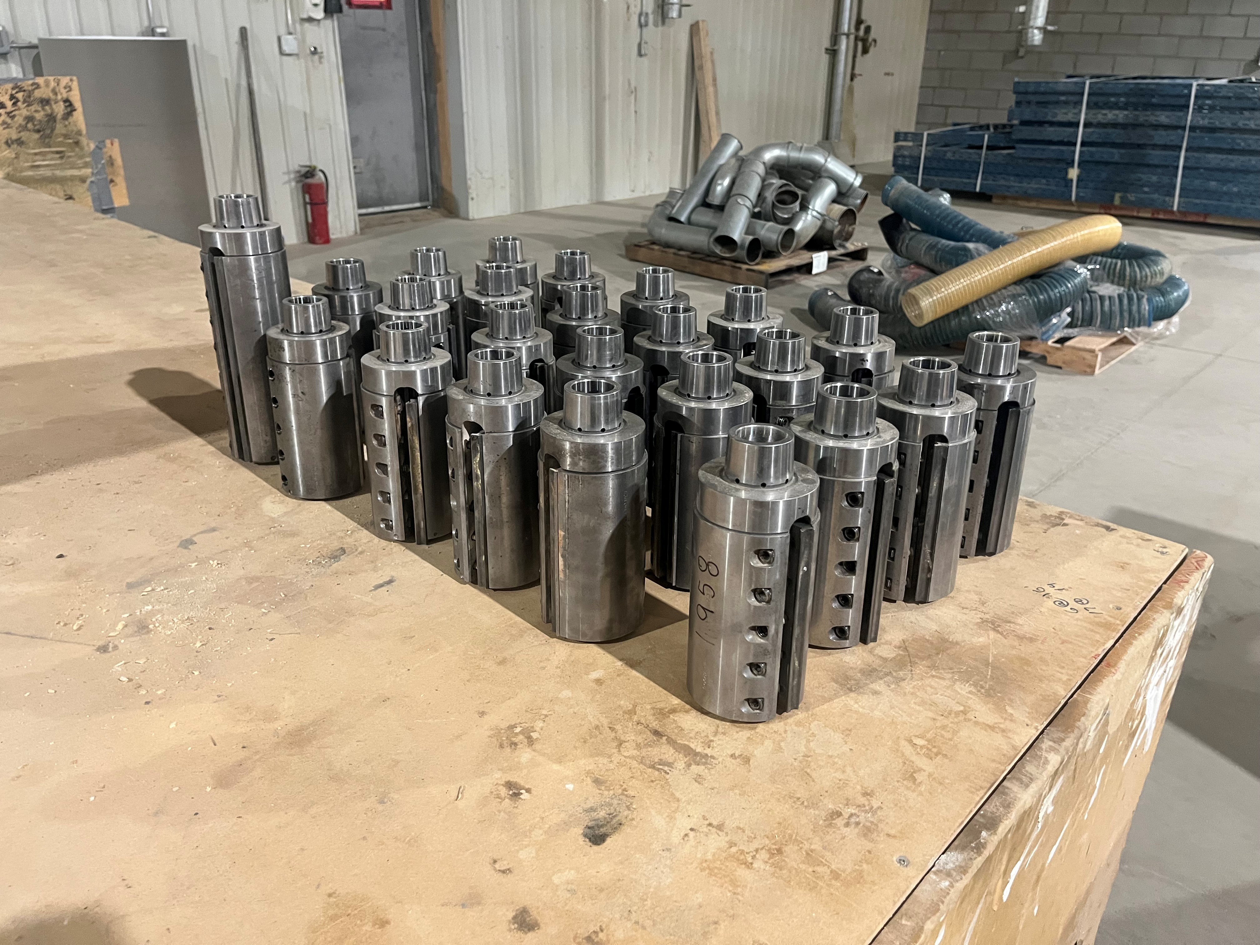 Used 2005 Weinig  Powermat 1000 6-Head Moulder With Assorment of Cutterheads