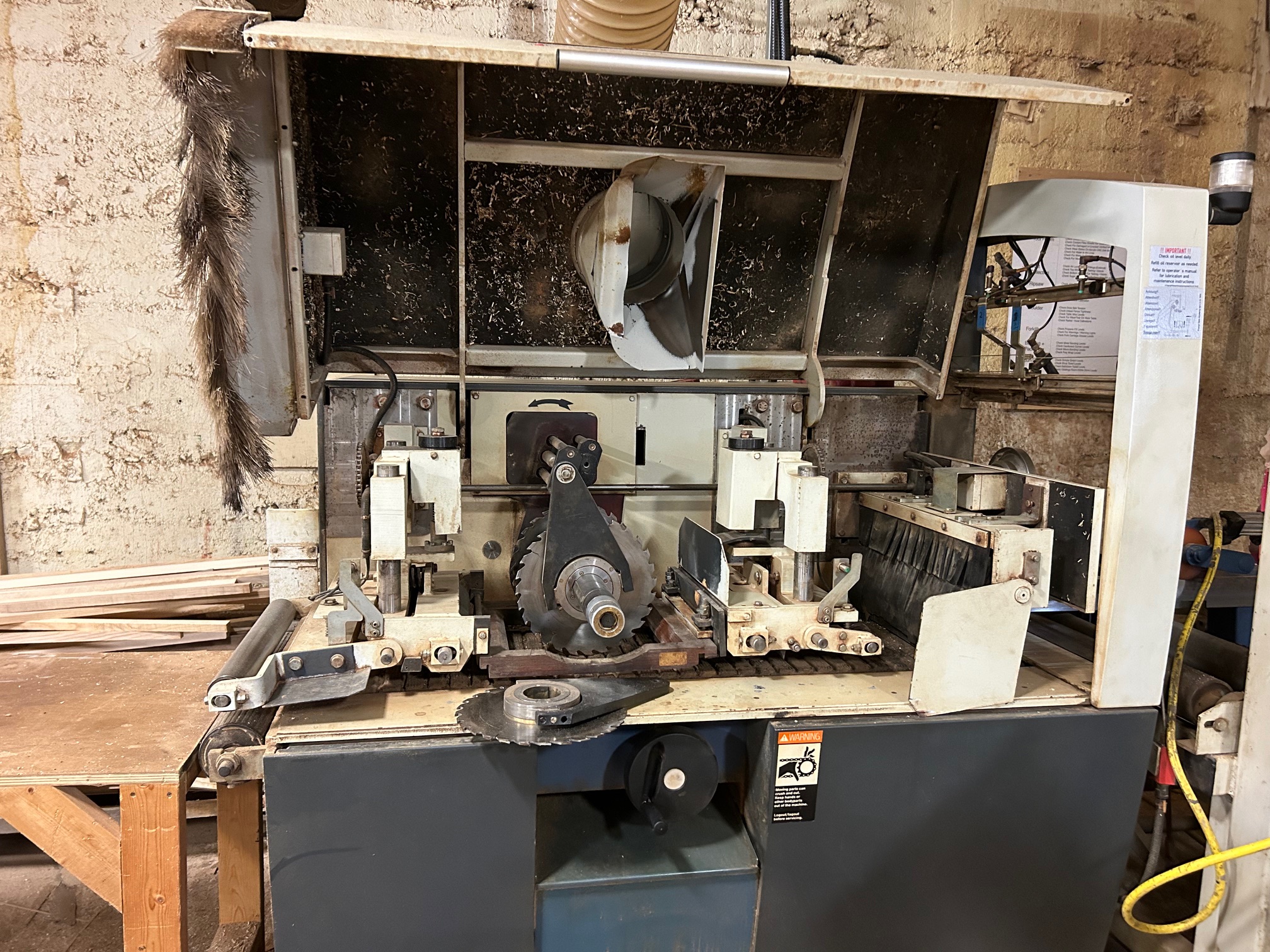 Used 2007 Weinig Raimann ProfiRip KM310M Gang Rip Saw (w/ 2 moving blades + 1 fixed blade and ValuRip III Plus Infeed)