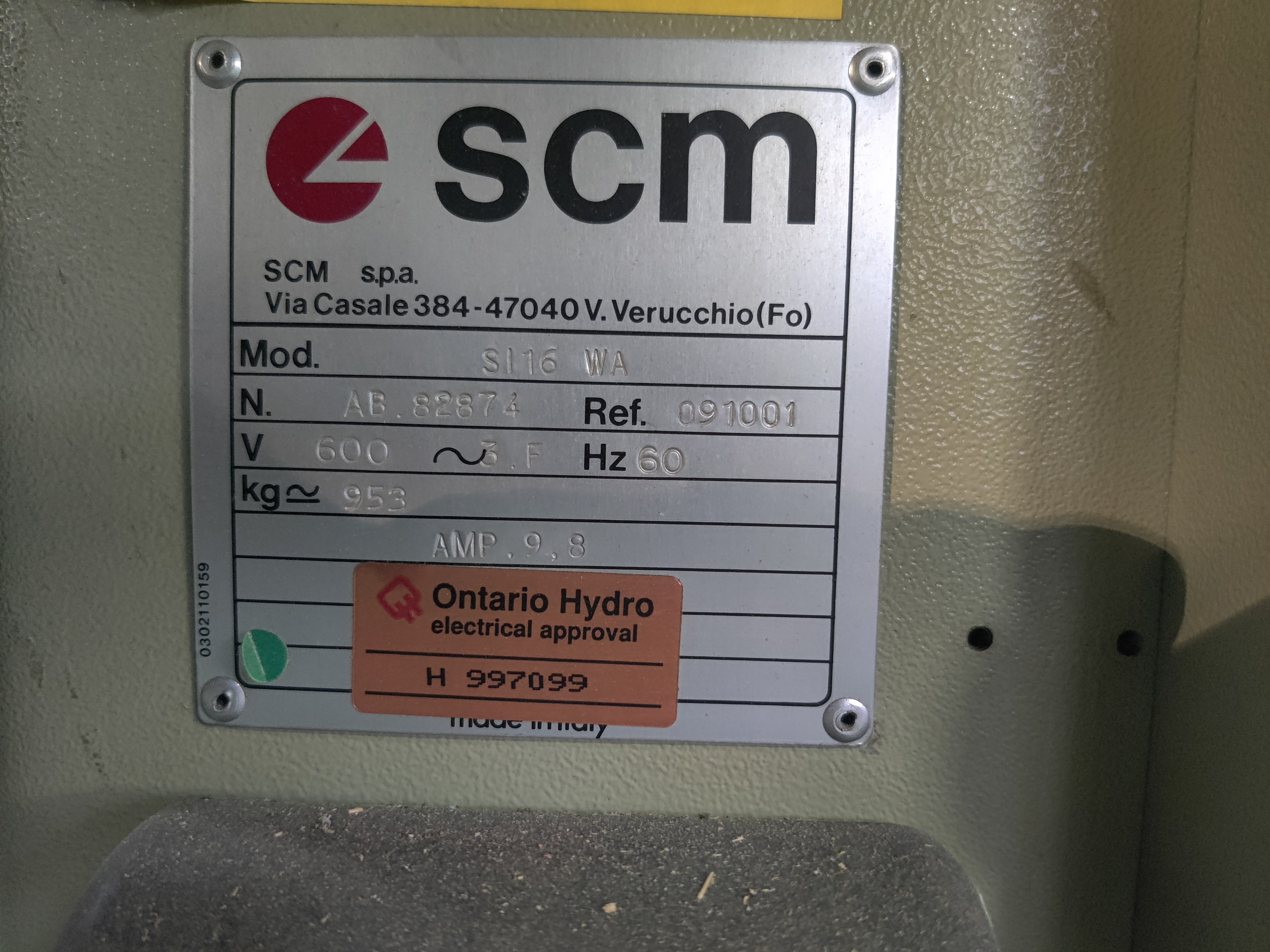 Used SCM SI 16W Sliding Table Saw