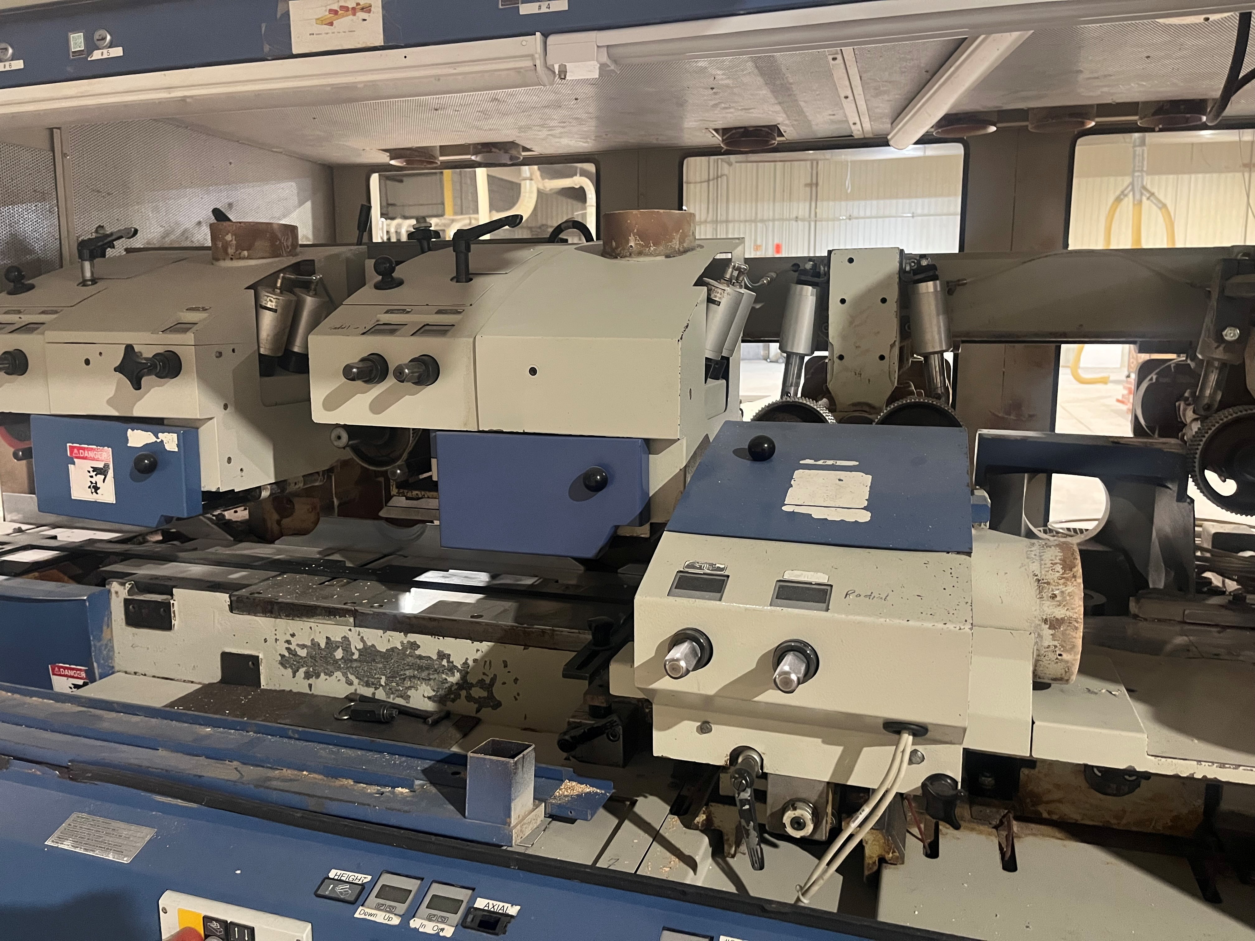 Used 2005 Weinig  Powermat 1000 6-Head Moulder With Assorment of Cutterheads