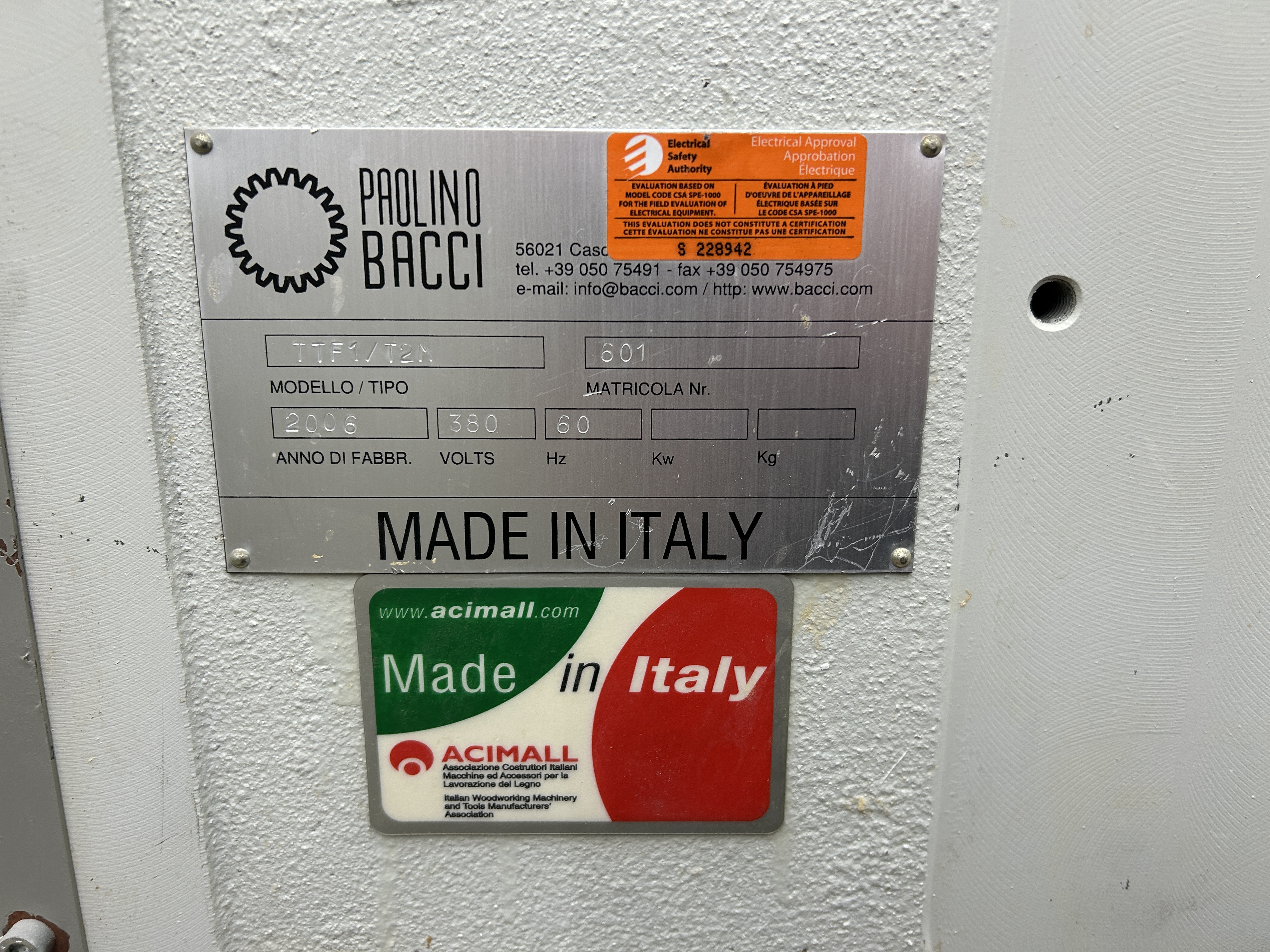 Used 2006 Bacci TTF1/T2M