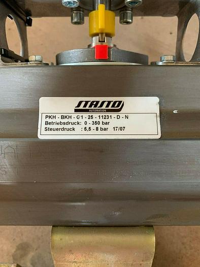 Used Stasto PKH-BKH-G1-25-11231 Ball valve with Rotech CR3AAZ0 ET module