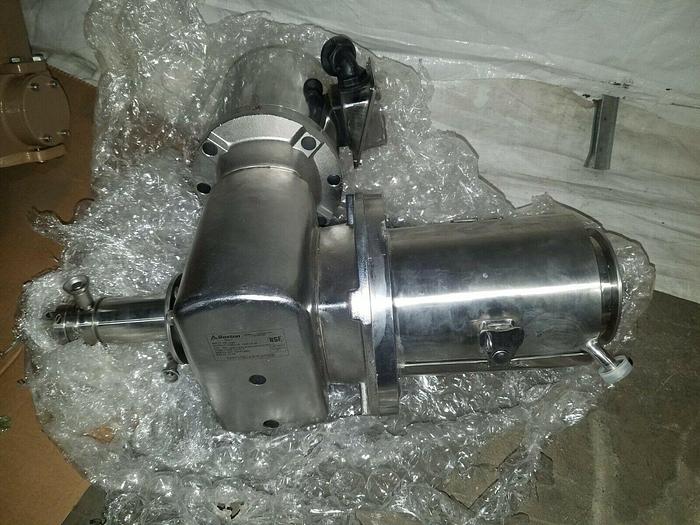 Used Feldmeier Pump with Boston Gear Drive Motor Stainless Steel Pharmaceutical