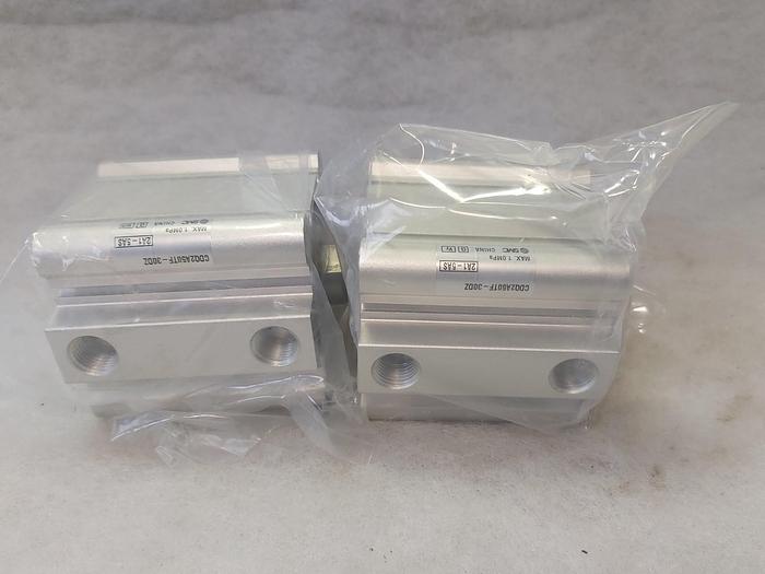2 Stück Pneumatikzylinder, doppelt wirkend, Hub 30mm, CDQ2A50TF-30DZ, SMC,  neu