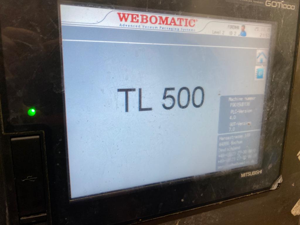 Used Webomatic TL500 traysealer