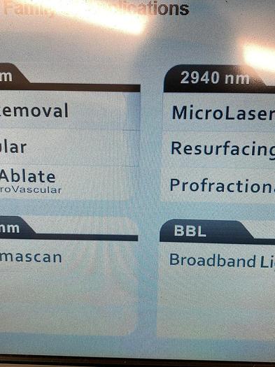 Used Sciton Profile w/ Erbium 2940 Profractional XC , 1064 YAG, 1319 & BBL