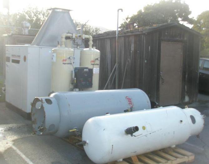 Used Compressor, Air, 60 HP, I-R, 244 CFM, 125 PSI, Air Dryer, #S736979