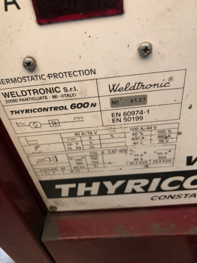 Usato SALDATRICE (N°3) WELDTRONIC 600 N
