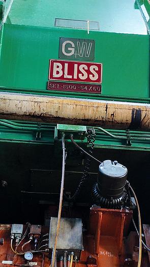 Used EW BLISS SE1-1500-54-60 STRAIGHT SIDE SINGLE CRANK PRESS ECCENTRIC GEARED