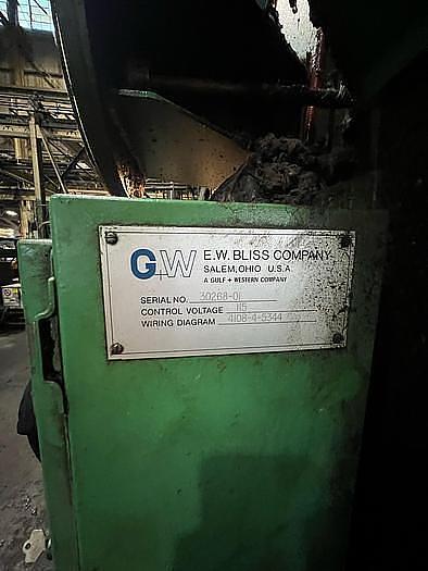 Used EW BLISS SE1-1500-54-60 STRAIGHT SIDE SINGLE CRANK PRESS ECCENTRIC GEARED