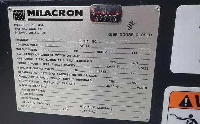 Used FERROMATIK MILACRON VISTA EDGE LV33 INJECTION MOLDER