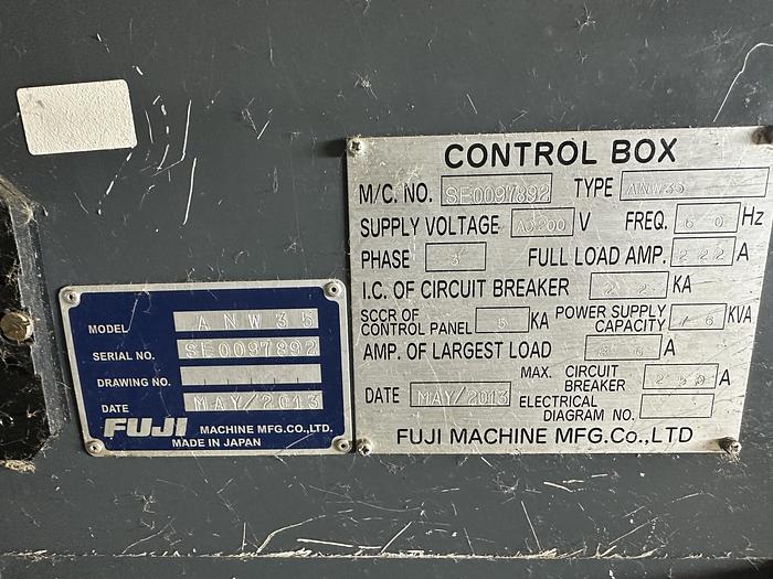 Used 2013 FUJI ANW 35 TWIN TURRET CNC LATHE, TAIL STOCK WITH ROBOT LOAD/UNLOAD AND STOCKER TABLES