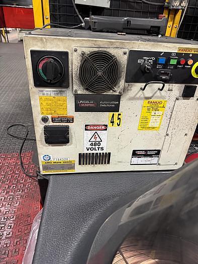 Used LINCOLN ELECTRIC/FANUC  MIG WELDING CELL WITH ARC MATE 120iC & ARC MATE 120iC/12L R-30iB DUAL TRUNNION