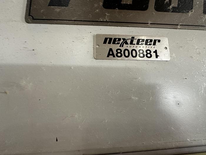 Used FUJI ANW 35 TWIN TURRET CNC LATHE, TAIL STOCK WITH ROBOT LOAD/UNLOAD AND STOCKER TABLES