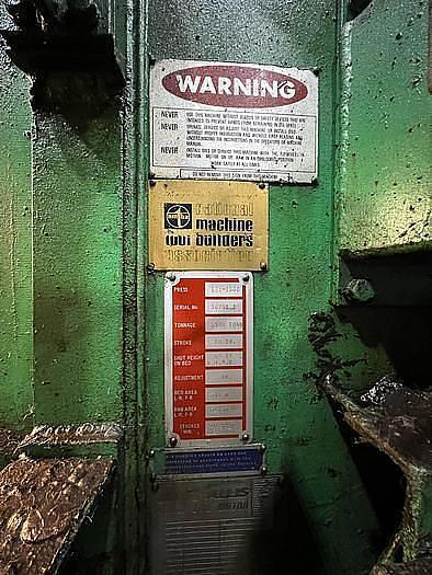 Used EW BLISS SE1-1500-54-60 STRAIGHT SIDE SINGLE CRANK PRESS ECCENTRIC GEARED