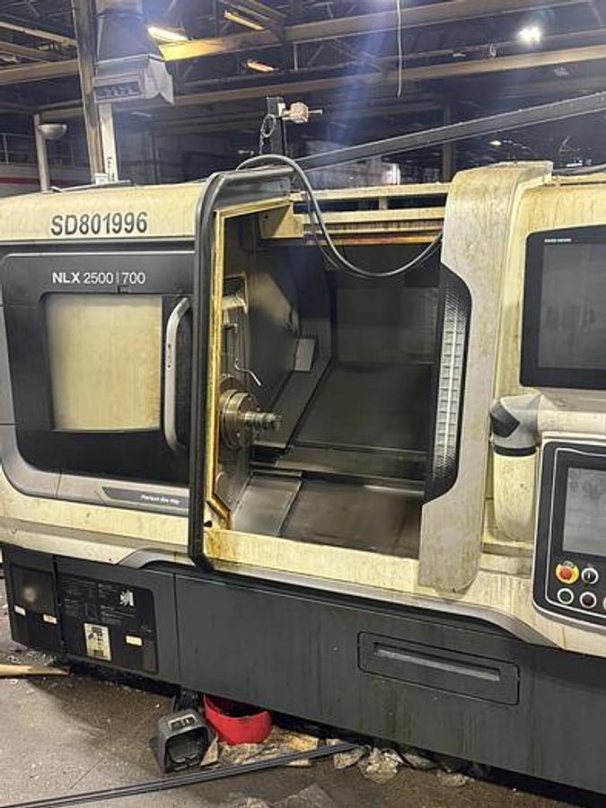 Used DMG MORI NLX 2500/700 2 AXIS CNC LATHE WITH CHIP BLASTER AND CONVEYOR