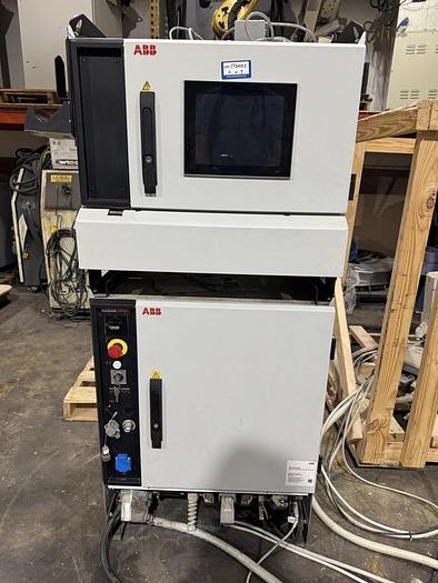 Used 2021 ABB IRB 4600-40/2.55 WITH IRC5 CONTROLS, CABLES, TEACH, PEDESTAL, TRANSFORMER AND MORE
