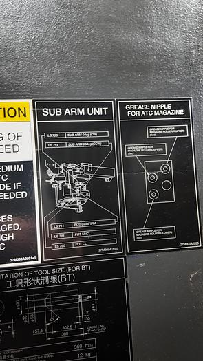 Used MAKINO A51 CNC HORIZONTAL MACHINING CENTER