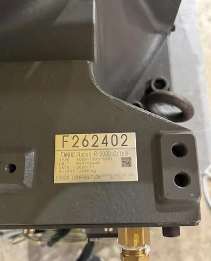 Used 1-Fanuc R2000iC/165F with R30iB Plus Controller, Cables, and Teach Pendants Date of Mfg.: 2020-10 Serial Number: F262402