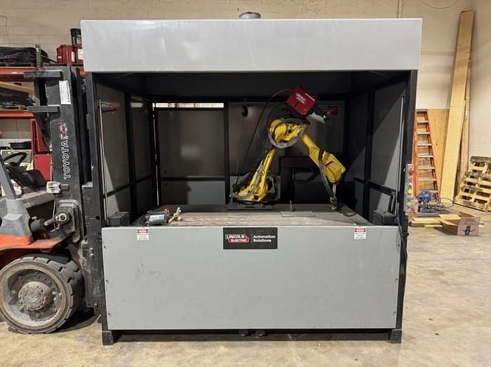 Used 2015 LINCOLN ELECTRIC AUTO-MATE 5 WITH FANUC ARC MATE 0iB ROBOTS AND R-30iB MATE CONTROL
