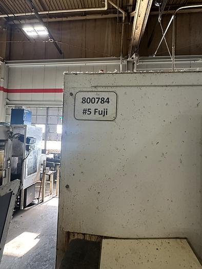 Used 2013 FUJI ANW 35 TWIN TURRET CNC LATHE, TAIL STOCK WITH ROBOT LOAD/UNLOAD AND STOCKER TABLES