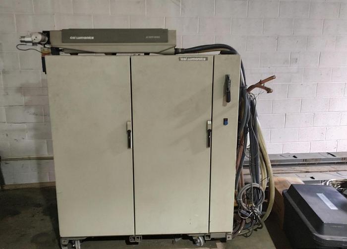 Used ROBOTIC LASER CELL, USING AN ABB IRB 2400 robot / 2005 GSI Lumonics JK745TR nd Yag laser rated at 150J / 850 watts.ONLY 744 HOURS!