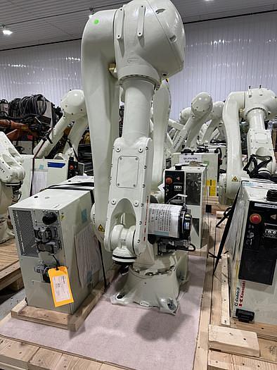 Used MULTIPLE LIGHTLY USED KAWASAKI  ROBOTS MODEL RS020N 6 AXIS 20KG X 1725MM REACH ROBOTS WITH E01 CONTROLLERS AND CUBIC S