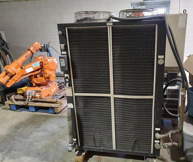 Used ROBOTIC LASER CELL, USING AN ABB IRB 2400 robot / 2005 GSI Lumonics JK745TR nd Yag laser rated at 150J / 850 watts.ONLY 744 HOURS!