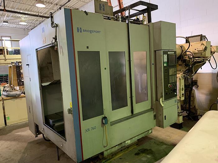 Used HARDINGE BRIDGEPORT XR760 VERTICAL MACHINING CENTER W/4TH AXIS TSUDA COMA ROTARY TABLE