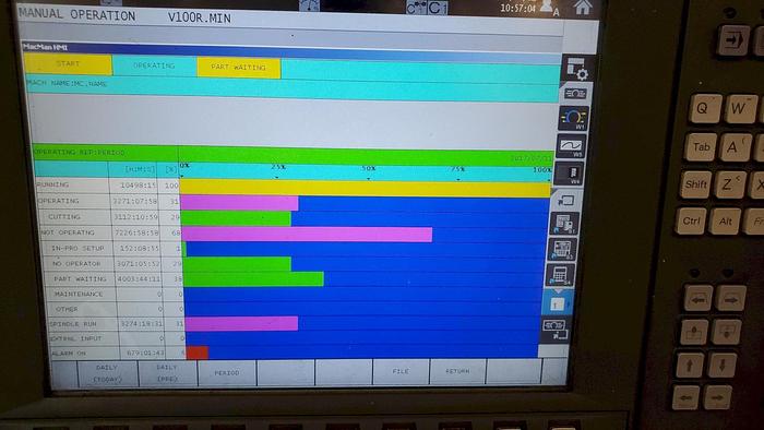Used 2017 OKUMA V100R CNC VERTICAL TURNING CENTER