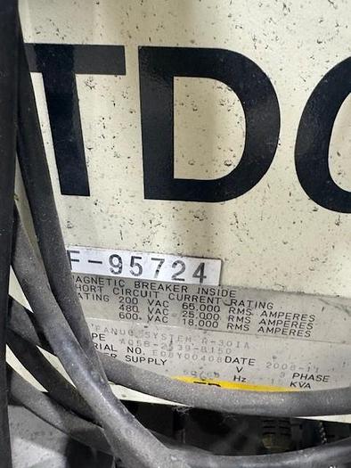 Used FANUC M900iA/350 6 AXIS ROBOT WITH R30iA CONTROLLER AND SERVO SPOT WELD GUN