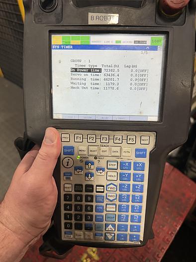 Used LINCOLN ELECTRIC/FANUC  MIG WELDING CELL WITH ARC MATE 120iC & ARC MATE 120iC/12L R-30iB DUAL TRUNNION