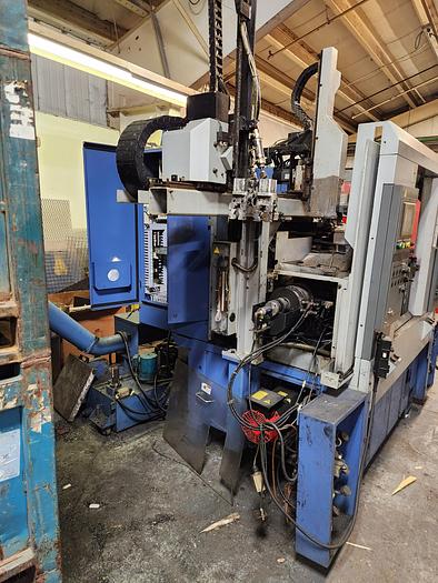 Used TAKAMAZ  XD-8 PLUS CNC LATHE, 2 SPINDLES, 5" CHUCKS, 1.4" BAR