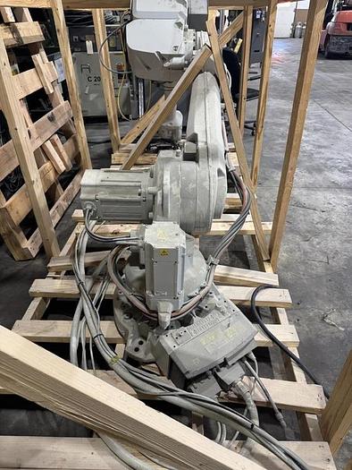 Used 2021 ABB IRB 4600-40/2.55 WITH IRC5 CONTROLS, CABLES, TEACH, PEDESTAL, TRANSFORMER AND MORE