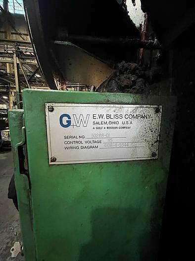 Used EW BLISS SE1-1500-54-60 STRAIGHT SIDE SINGLE CRANK PRESS ECCENTRIC GEARED