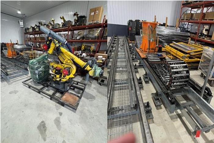 Used FANUC  R-2000iB/125L ROBOT STAND MOUNTED ON 61' FANUC GEN VI RTU WITH R-30iB CONTROLLER, 2015