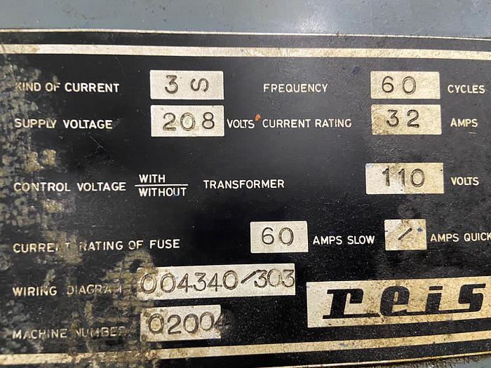 Used 1974 REIS Spotting Press 100 T TUS-90/07