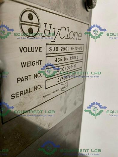 Used Hyclone 250L SV50172-01 Mixer w/ GTR 4Phase 1/4HP Motor on Rolling Cart