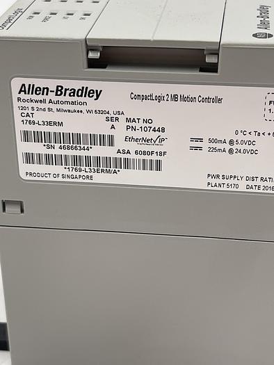Used Allen-Bradley 1769-L33ERM Ser A 