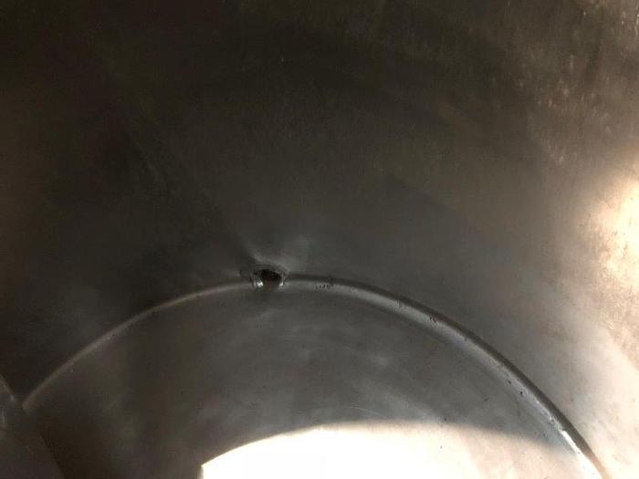 Used Tank, 250 Gallon, S/st, Jkt, Pasteurizer, Convex Bottom #C742055